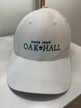 Oak Hall White Performance Golf Cap